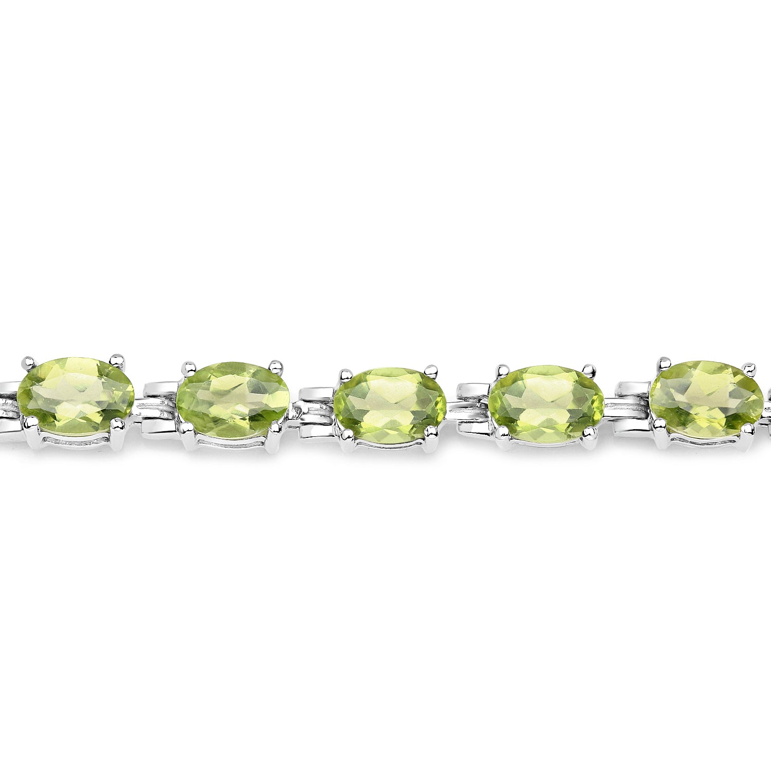 9.46 Carat Genuine Peridot .925 Sterling Silver Bracelet
