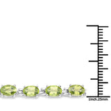 9.46 Carat Genuine Peridot .925 Sterling Silver Bracelet