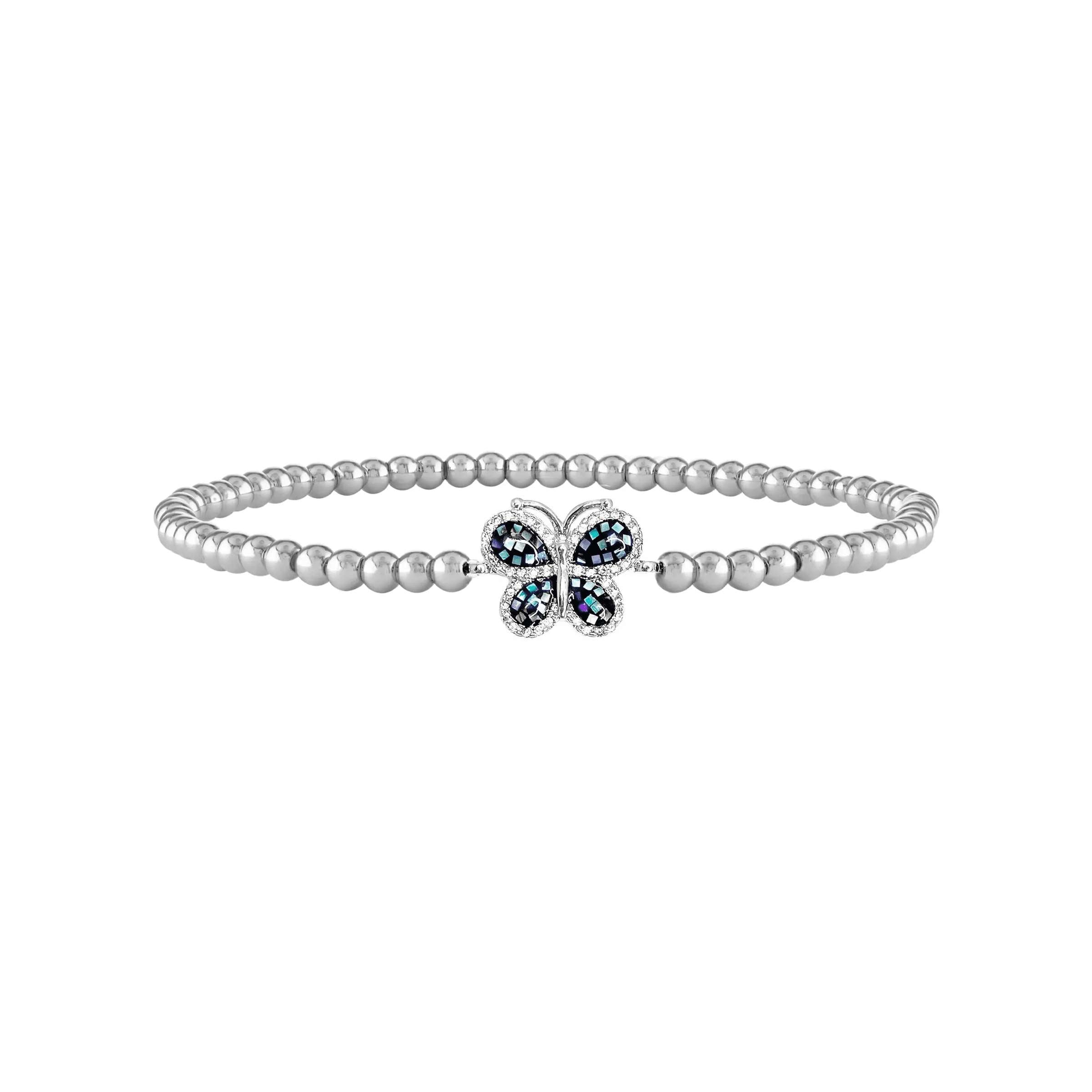 Beautiful Mosaic Butterfly Anklet Ankle Bracelet by Fashion Hut Jewelry
