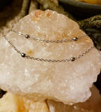 Double Layered Ball Anklet Ankle Bracelet by Fashion Hut Jewelry