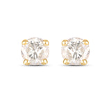 0.18 ct Genuine LC Diamond 14K Yellow Gold Earrings