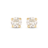 0.18 ct Genuine LC Diamond 14K Yellow Gold Earrings