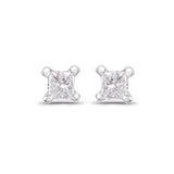 0.07 ct Genuine White Diamond 14K White Gold Earrings