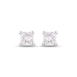 0.11 ct Genuine White Diamond 14K White Gold Earrings