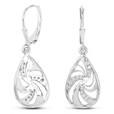 0.24 ct Genuine White Diamond .925 Sterling Silver Earrings