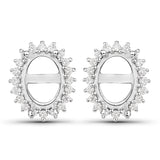 0.26 Carat Genuine White Diamond 14K White Gold Earrings