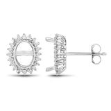 0.26 Carat Genuine White Diamond 14K White Gold Earrings