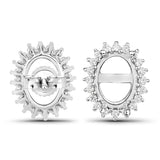 0.26 Carat Genuine White Diamond 14K White Gold Earrings