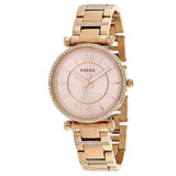 Fossil Women's Carlie Rose gold Dial Watch - ES4301 by Balec Group