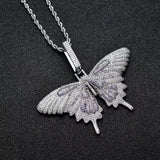 Fully Iced Out Diamond Big Butterfly Pendant Jewelry