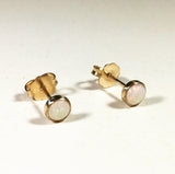 Rainbow Opal Stud Earrings - Opal Birthstone Earrings by Jennifer Cervelli Jewelry