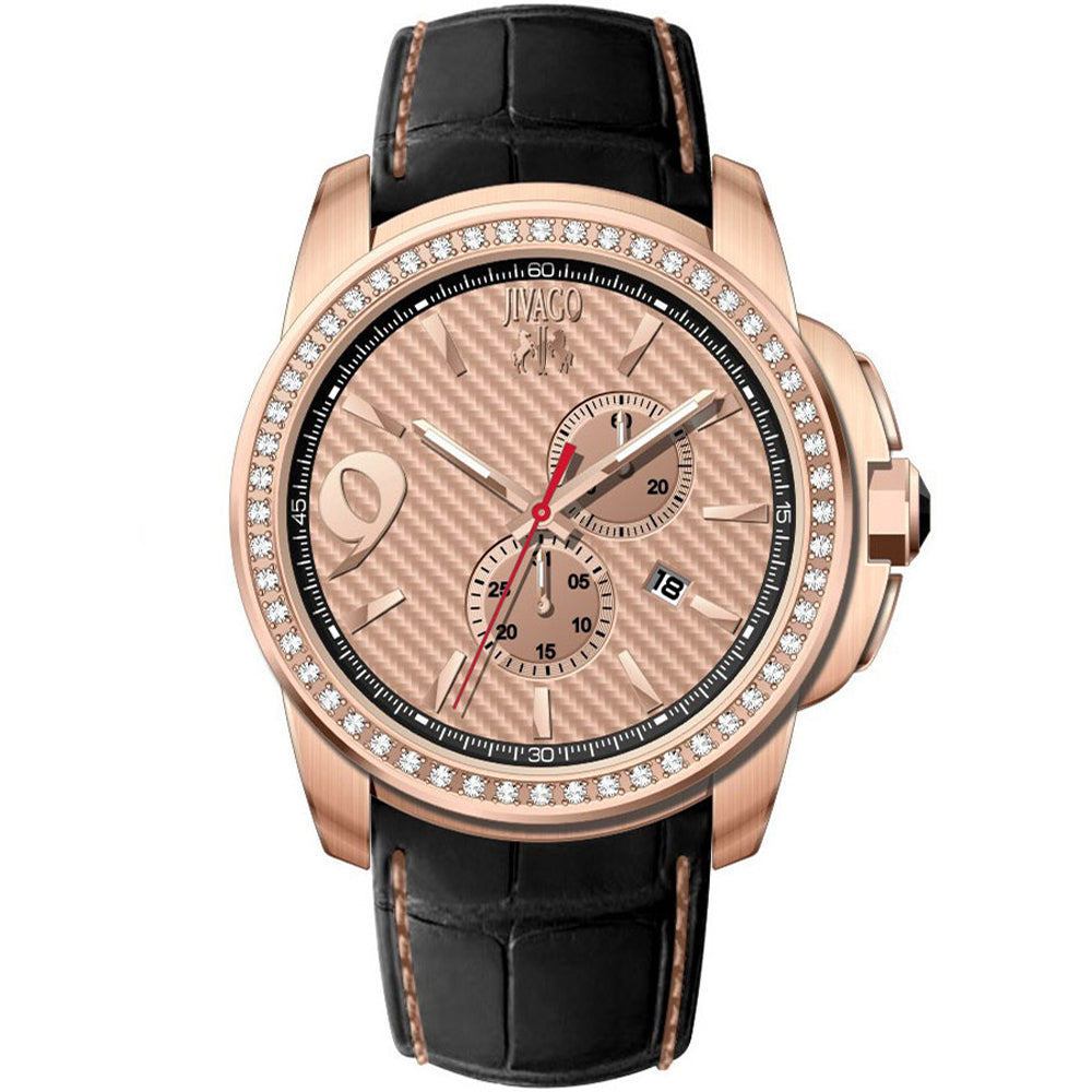 Jivago Men's Gliese Rose gold Dial Watch - JV1535 by Balec Group