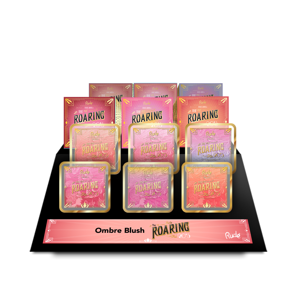 RUDE The Roaring 20's Ombre Blush Display Set, 48 PCS
