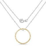 0.30 Carat Genuine Diamond Yellow .925 Sterling Silver Pendant