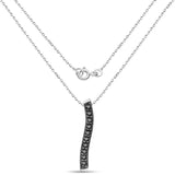 0.30 Carat Genuine Black Diamond .925 Sterling Silver Pendant