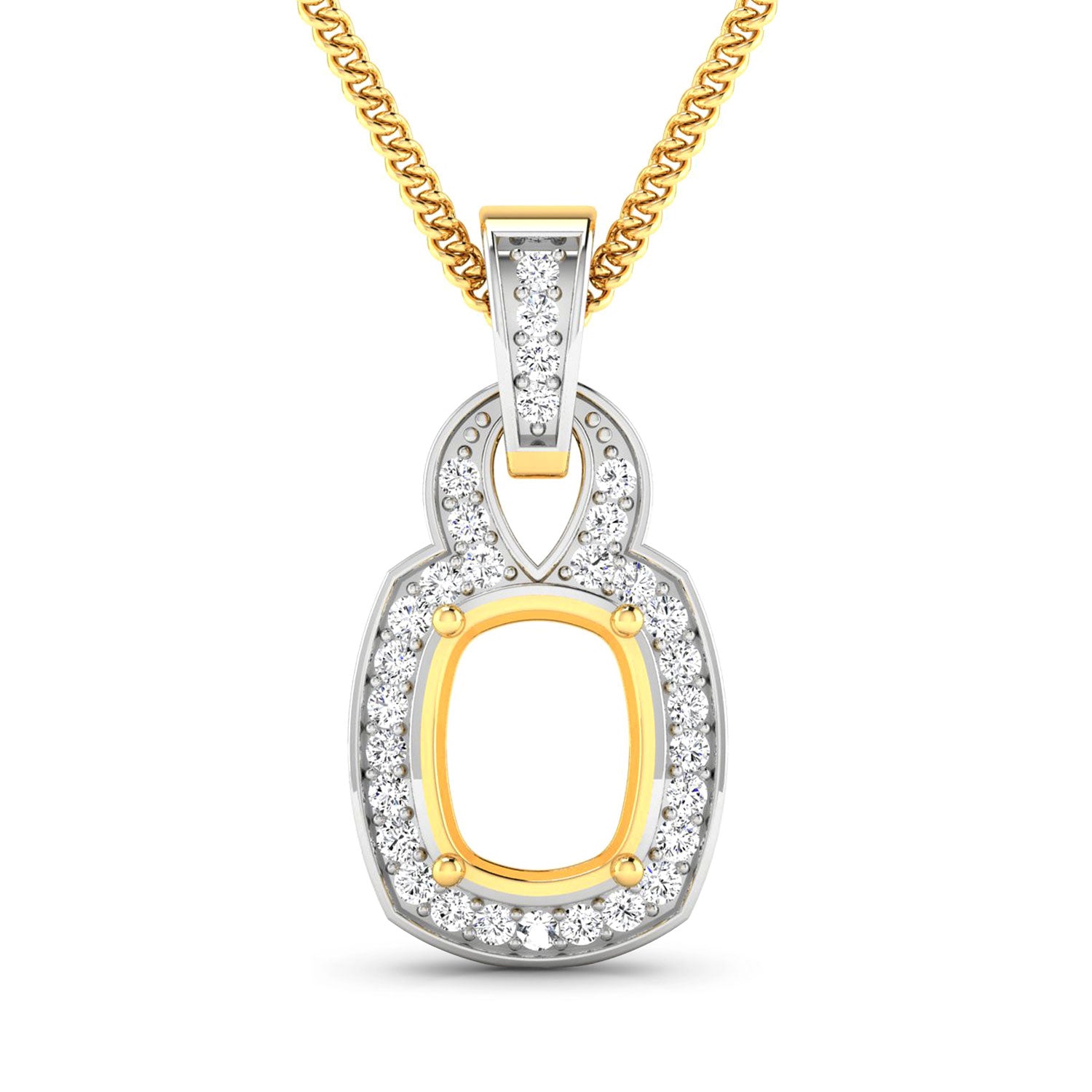 0.25 Carat Genuine White Diamond 14K Yellow Gold Pendant
