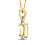 0.25 Carat Genuine White Diamond 14K Yellow Gold Pendant