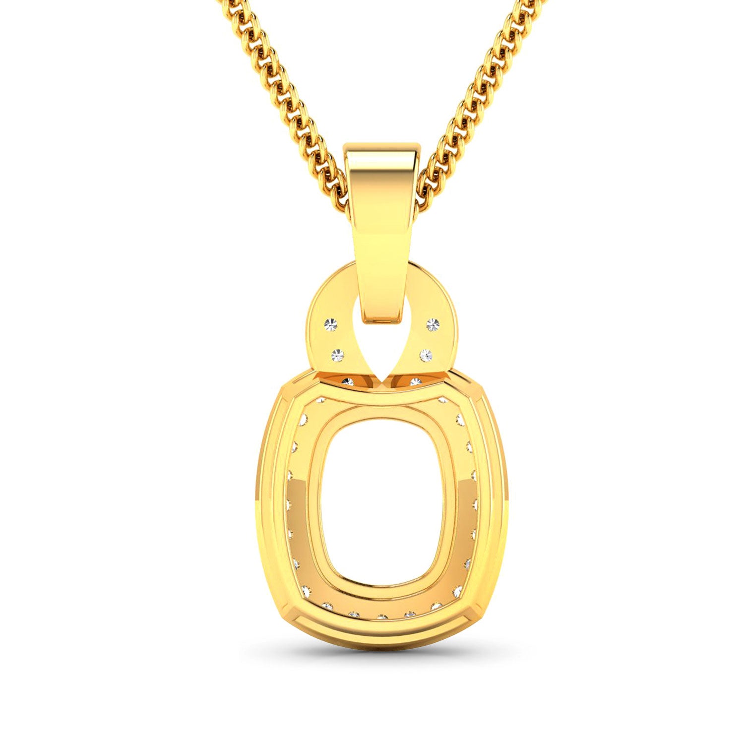 0.25 Carat Genuine White Diamond 14K Yellow Gold Pendant