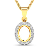 0.22 Carat Genuine White Diamond 14K Yellow Gold Pendant