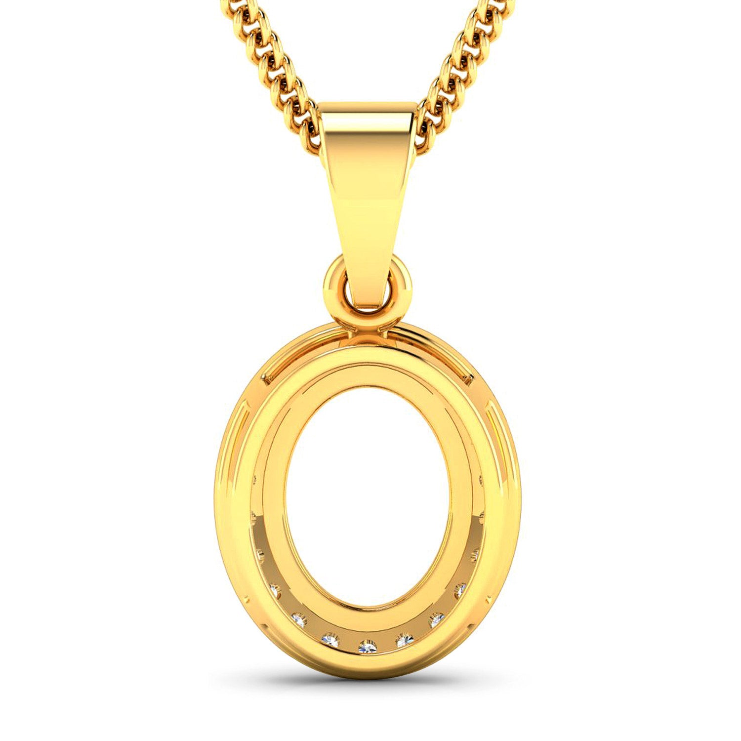 0.22 Carat Genuine White Diamond 14K Yellow Gold Pendant