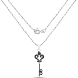 0.10 ct. Genuine Black Diamond .925 Sterling Silver Pendant