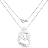 0.14 Carat Genuine Tanzanite .925 Sterling Silver Pendant