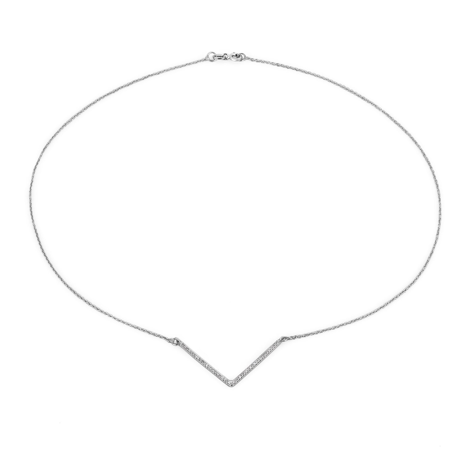 0.14 ct Genuine White Diamond .925 Sterling Silver Pendant