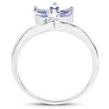0.42 Carat Genuine Tanzanite .925 Sterling Silver Ring