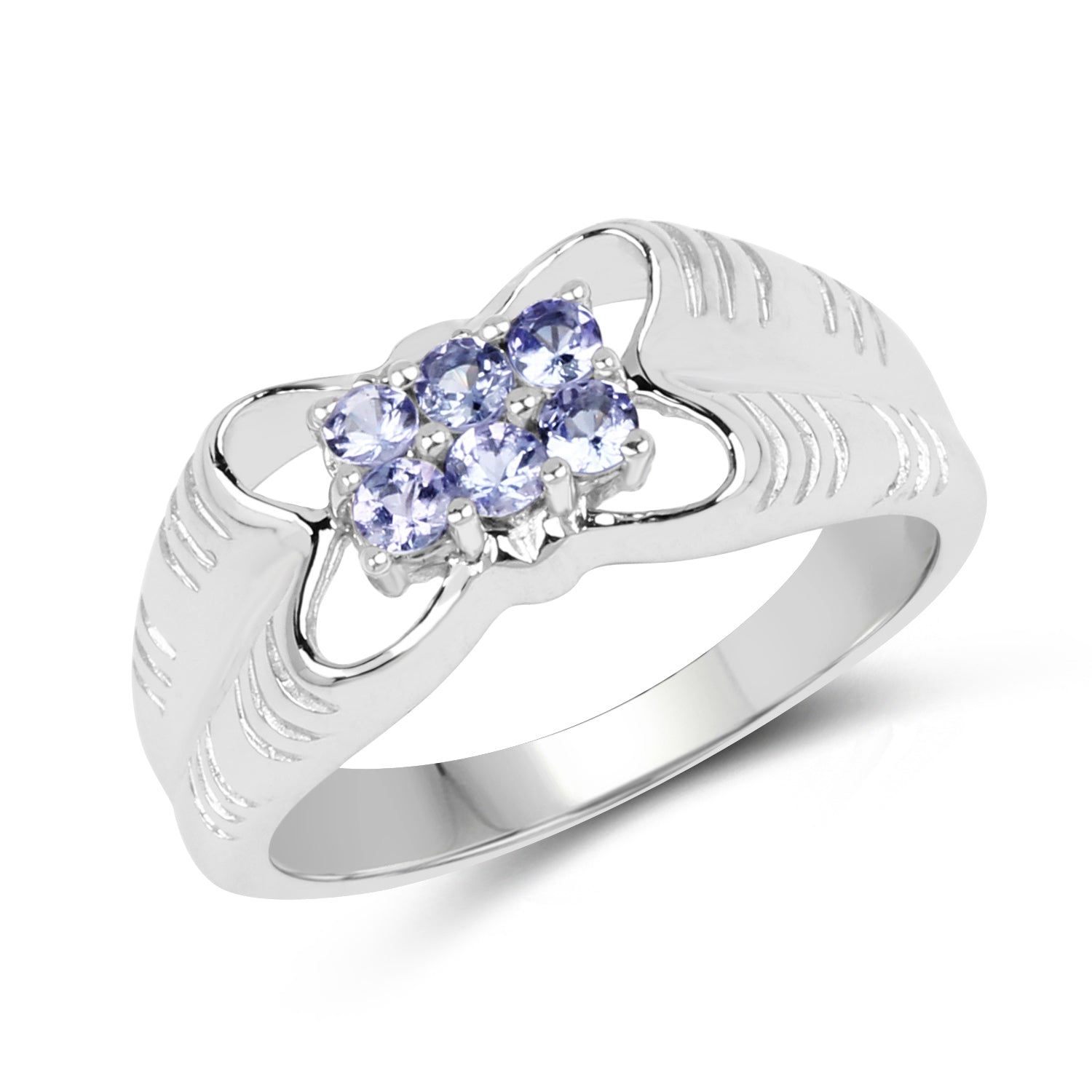 0.30 ct Genuine Tanzanite .925 Sterling Silver Ring