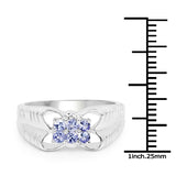 0.30 ct Genuine Tanzanite .925 Sterling Silver Ring