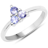 0.30 ct Genuine Tanzanite .925 Sterling Silver Ring