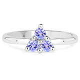 0.30 ct Genuine Tanzanite .925 Sterling Silver Ring