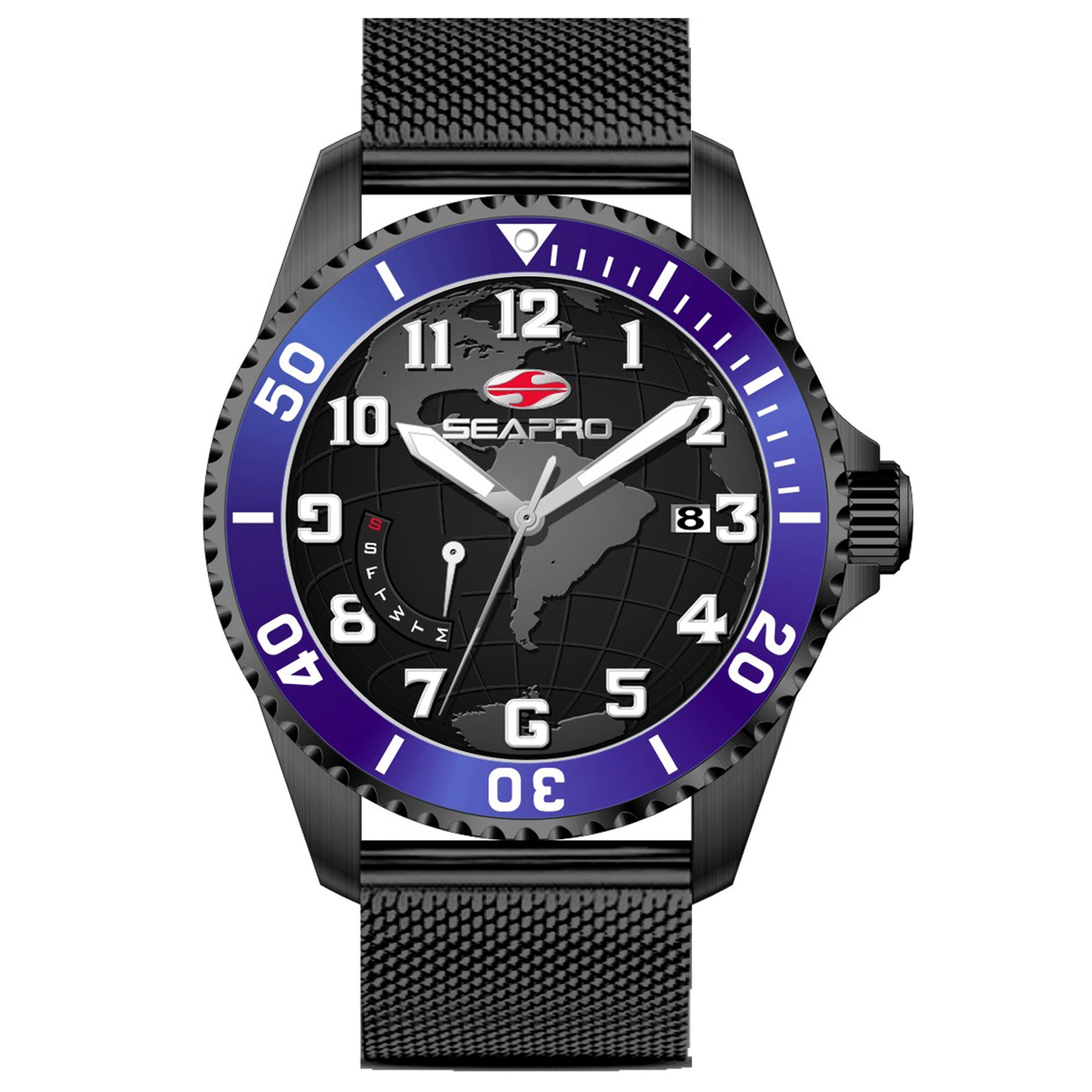 Seapro Men's Voyager Black Dial Watch - SP4762 by Balec Group