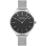 Obaku Women's Kaffe Black Dial Watch - V257LHCNMC by Balec Group