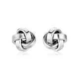 Sterling Silver Polished Love Knot Earring