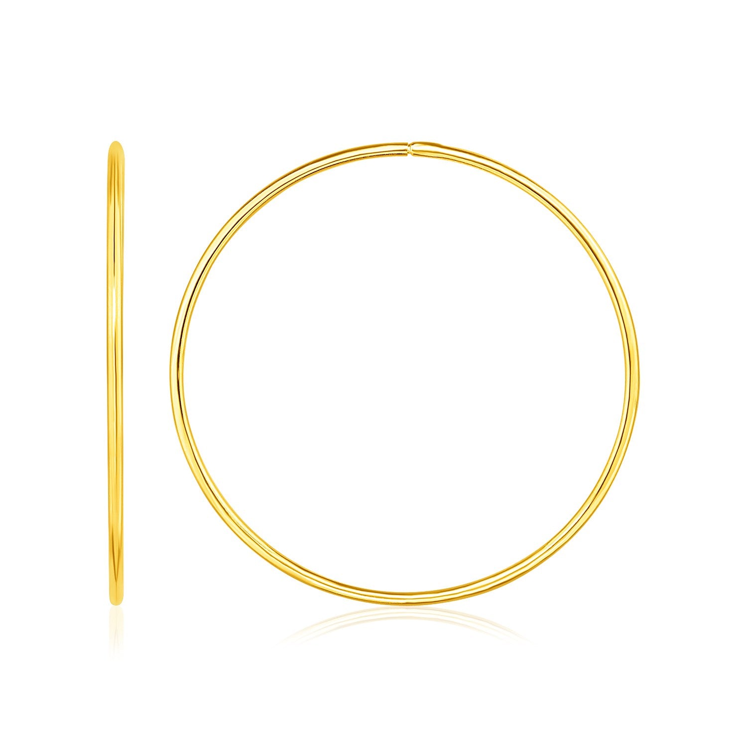 Endless Hoop Style Earring in 14K Yellow Gold