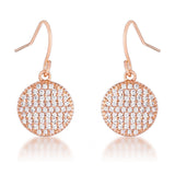 .6 Ct Elegant CZ Plated Disk Earrings