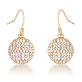 .6 Ct Elegant CZ Plated Disk Earrings