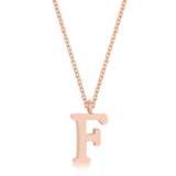 Elaina Stainless Steel F Initial Necklace