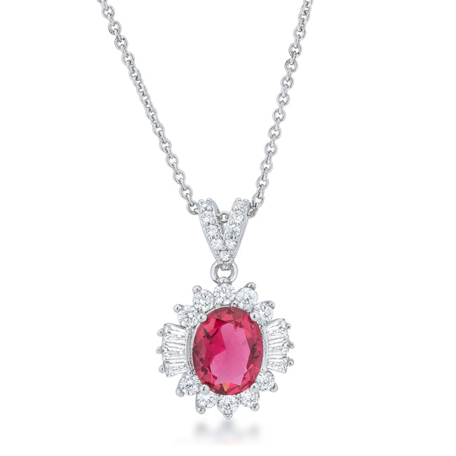 Chrisalee 3.2ct CZ Classic Drop Necklace