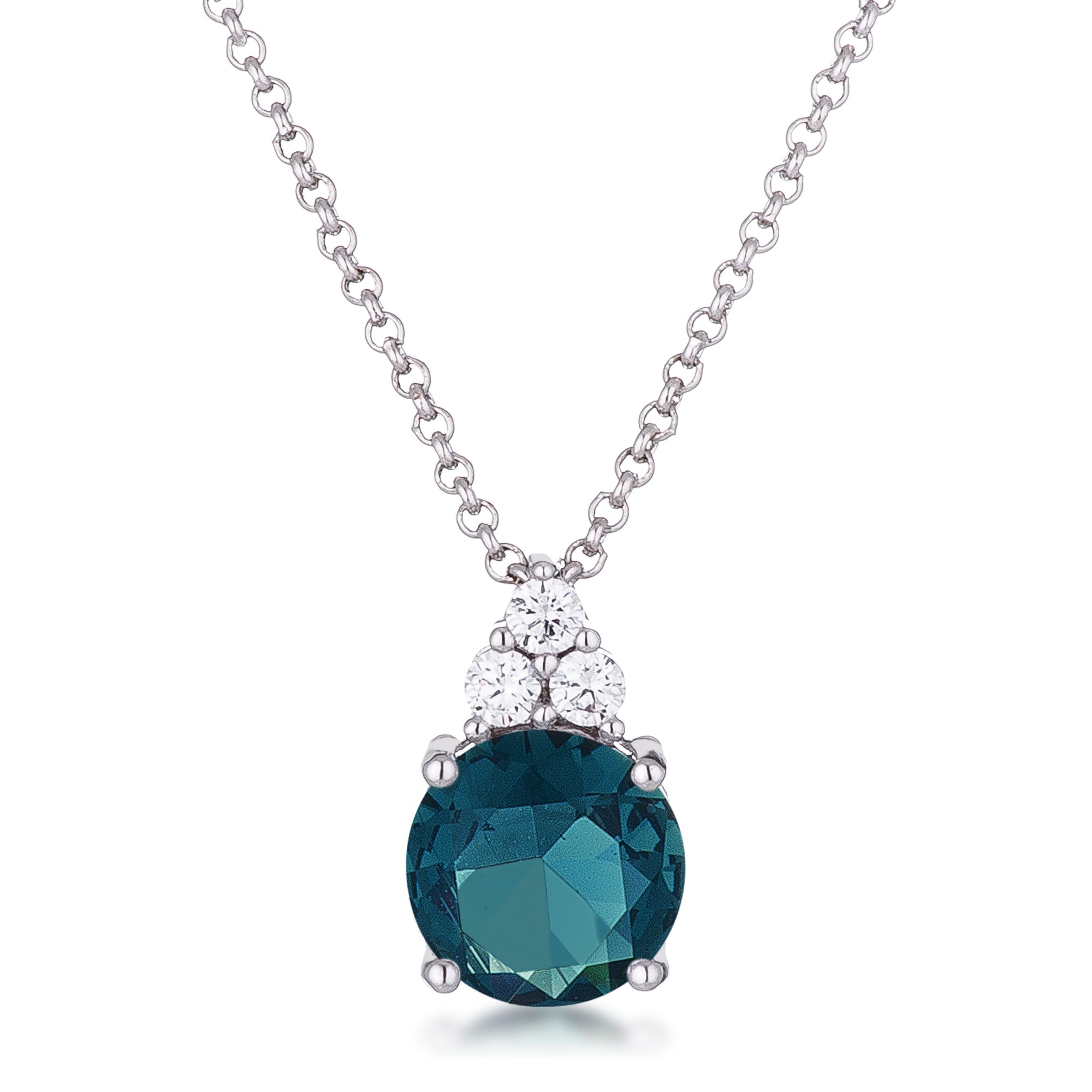Simple Plated 9mm CZ Pendant