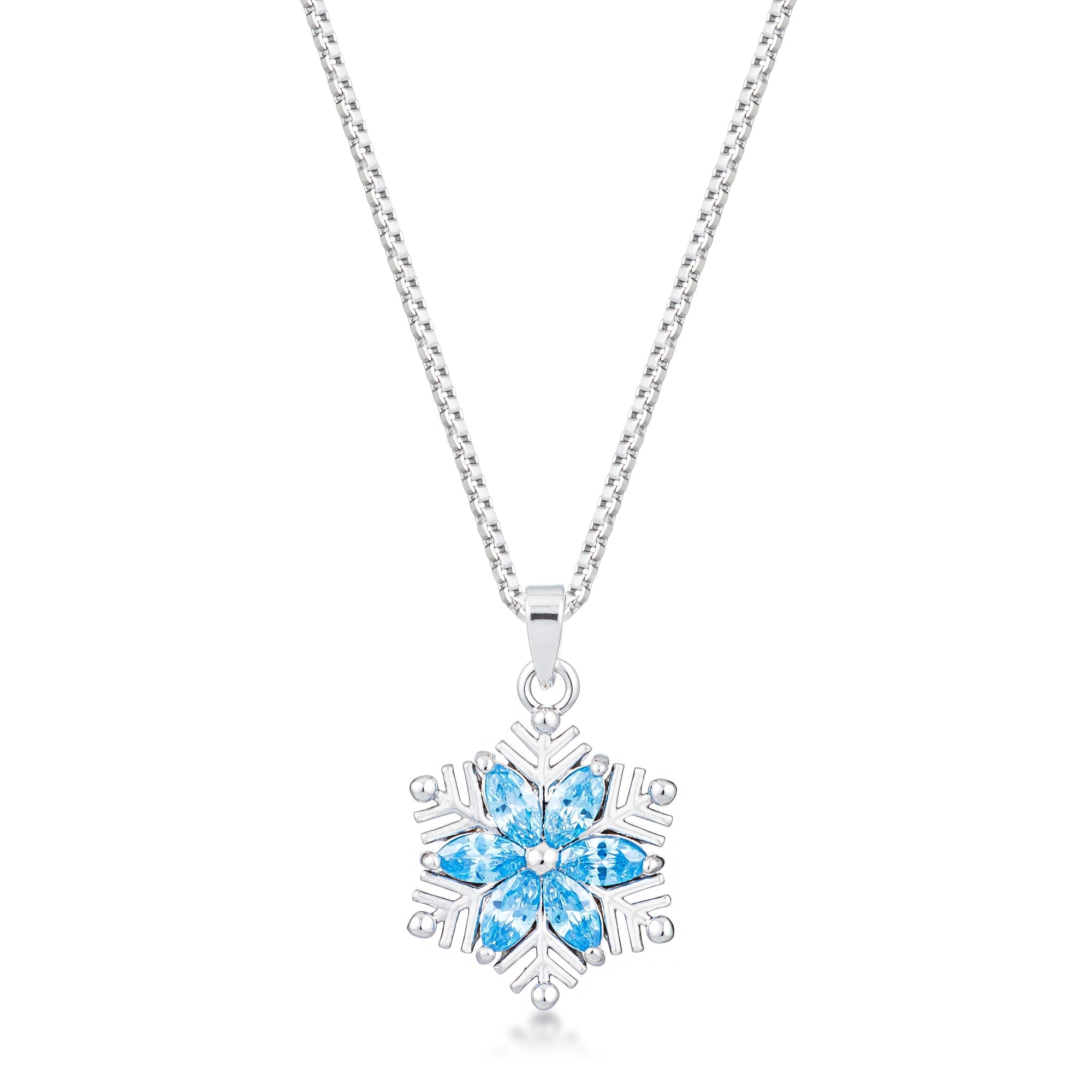 Brilliant Marquise Snowflake Pendant