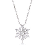 Contemporary CZ Snowflake Necklace