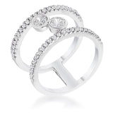 .86Ct Plated Floating Bubbles CZ Ring
