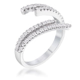 1.12Ct Delicate Plated CZ Wrap Ring