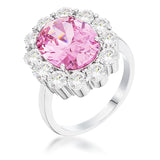 11.5Ct Plated Pale Oval Blossom Ring