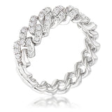 CZ Round Cut Flexible Chain Ring
