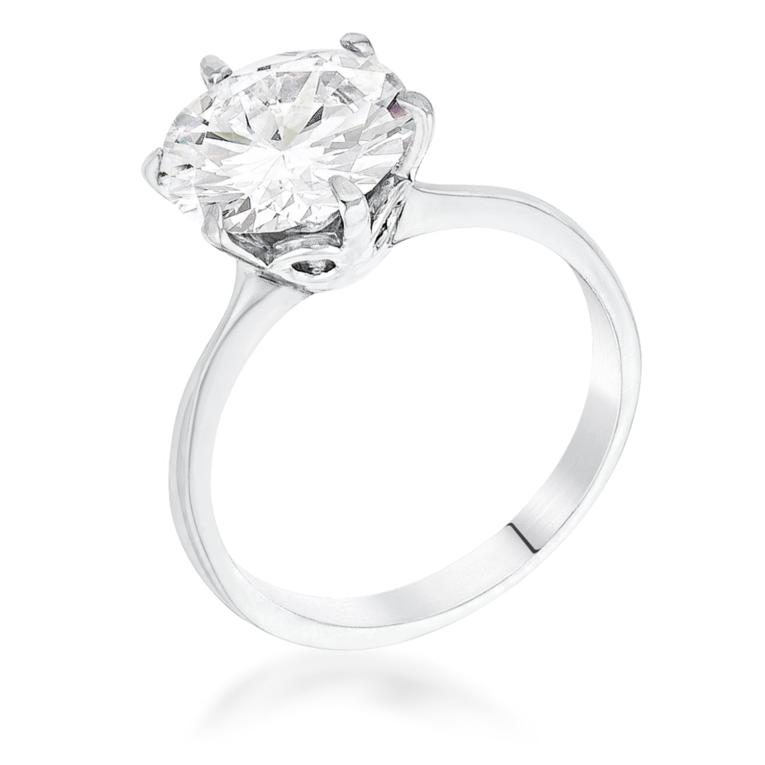 3.5 Carat Single Stone CZ Classic Solitaire Ring