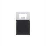 Black Leatherette Bottle Opener - 3.5" x 2" by Creative Gifts
