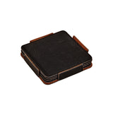 Set Of 4 Leatherette Coasters - Black by Creative Gifts